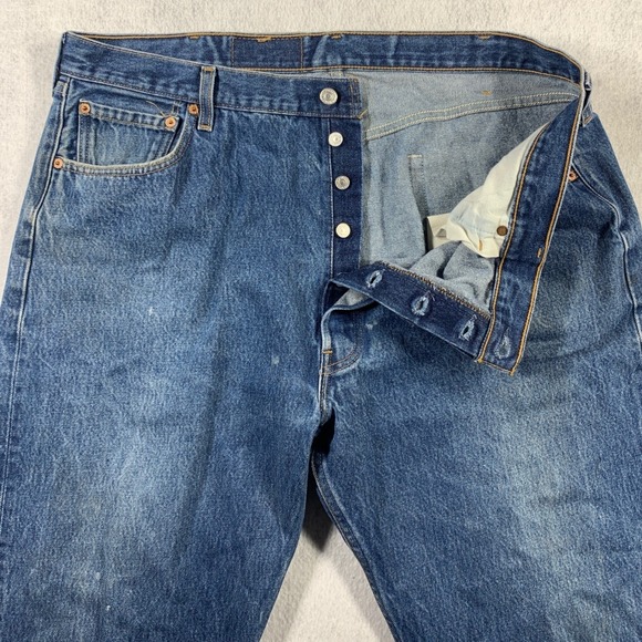VTG 90s Levi's 501XX Jeans Mens 44x32 Fit 38x30 Button Fly Original Fit Made USA - Picture 4 of 12